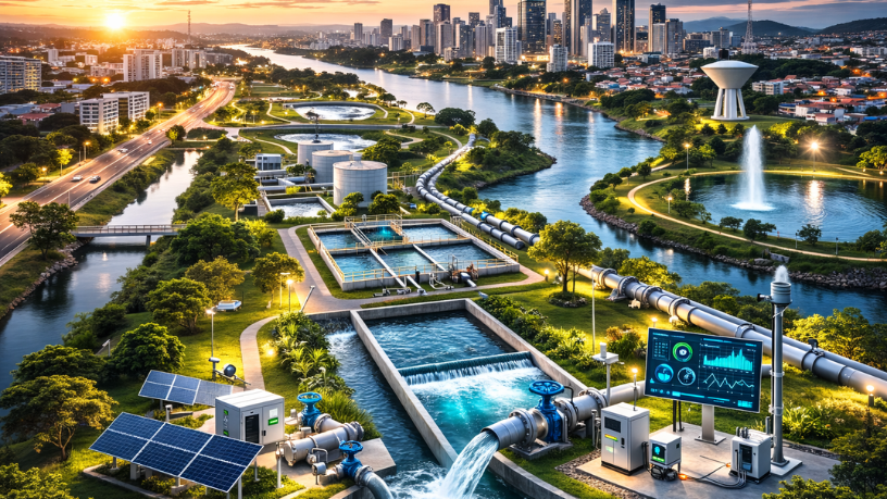 A gestão inteligente de recursos hídricos otimiza o uso da água no contexto urbano moderno, explica EBS – Empresa Brasileira de Saneamento LTDA.